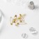 English pins, 28 mm, 10 pcs, gold color