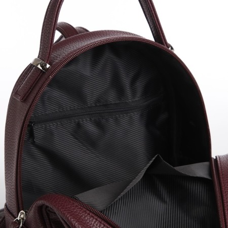 Women's backpack city, Textura, burgundy color-7