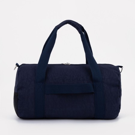 Sports bag with lightning, external pocket, suitcase holder, blue color-1