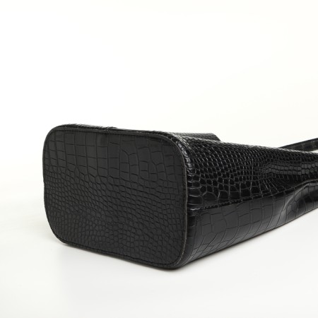Women's bag on magnet Textura, average size, black color-5