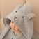 Set of crumb I (towel-angle, mitten, bib), gray, 100% HL, 360 gr/m2
