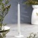 The candle is twisted, 2.2x 25 cm, lacquered white,