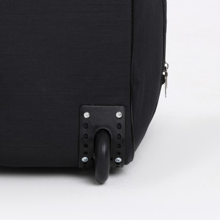 Road bag on wheels, a lightning department, with an increase, an outer pocket, black color-4