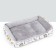 Animal bed, double-sided pillow, 60 x 45 x 15 cm, gray-white
