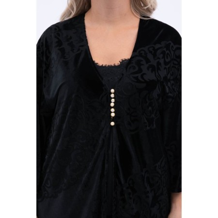 Cardigan female, size 52, black color-2