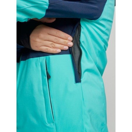 Ski costume female winter, size 48, turquoise color-12
