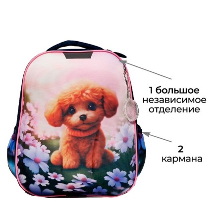 School backpack, 37 x 28 x 19 cm, Calligrata Volt "Fluffy"-2