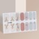 Flood strips for manicure, 14 pcs, beige/pink/blue color