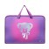 Folder with A4 handles, 340 x 245 x 40 mm, plastic, handles, 3-D drawing with foil, PT-14-12 "Bear with bow"
