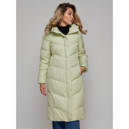 Coat insulated winter female, size 48, color light green-16