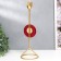 Summary Metal for 1 candle "Marble circle. Pink sunset" Gold 29x9.5x9.5 cm