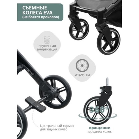 Stroller walking children's indigo trip, green color-7