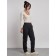 Warmed female trousers, size 50, black color