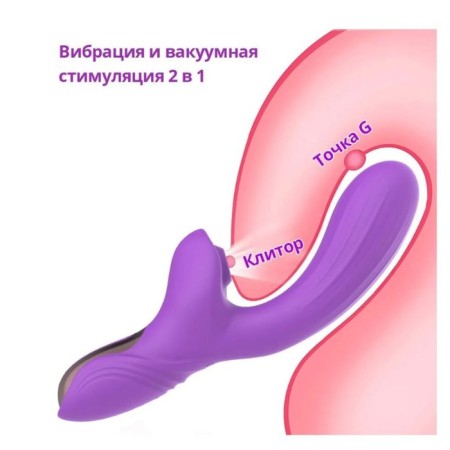 Joyhyper vibrator, with vacuum-wave stimulation of the clit G, purple-1
