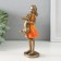 Souvenir Polystone "Baby in an orange dress with a cat" Bronze 7.5x6x16 cm