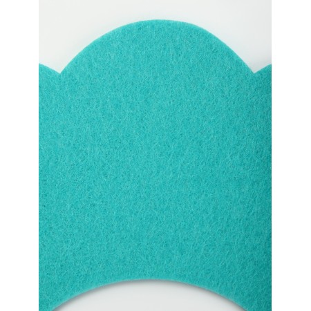 Veterinary collar made of felt "chamomile", size m, bright turquoise-5