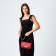 Female bag on a valve, burgundy color