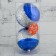 Set of balls plastic D-10 cm, 2 pcs "Silver Illusion" Blue