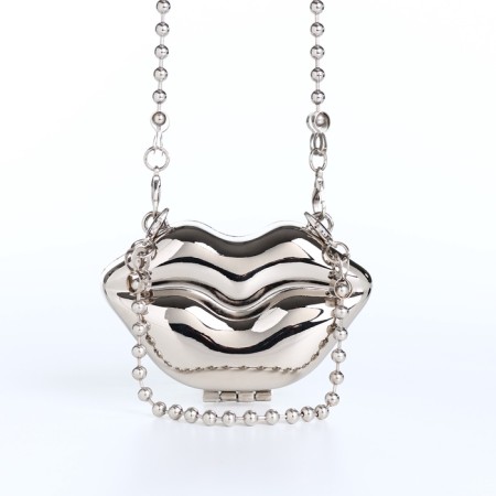 Female bag on a magnet, silver color-6