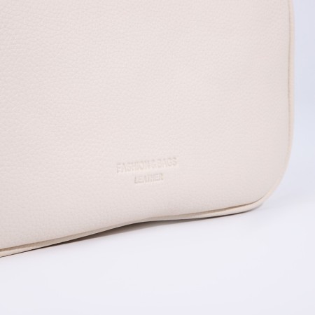 Bag Cross-Bodi with a zipper, white color-4
