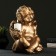 Climb "Angel sitting in his hand" 26x21x30 cm bronze, for a candle d = 6 cm