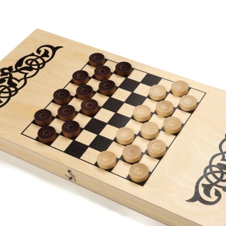 Backgammon "pattern" 50 x 50 cm, with a field for playing checkers-2
