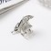 Hair crab "Dorothea" petals, 3.5 cm, silver