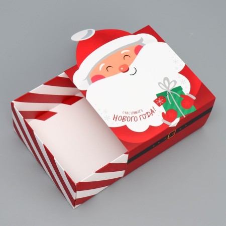Folding box "Santa Claus", 15 x 15 x 8 cm, new year-1