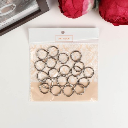 Rings for creativity (photo albums) "silver" int. D = 1.5 cm external. D = 2 cm nr 20 pcs-5