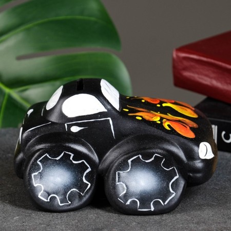 Piggy bank "Car" Black, 9x15cm-1