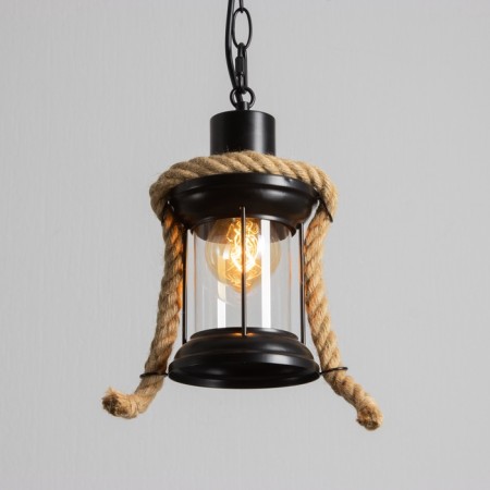 Lamp "Lantern" E27 40W black 8x8x15-115cm-2