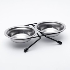 A set of 2 bowls on a stand, 2 x 100 ml, black stand