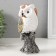 Souvenir Polystone "Wise owl Madeline" White with gold 15x7.5x8 cm