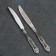 Table knife "Troika", h = 21.5 cm, thickness 2 mm, art painting