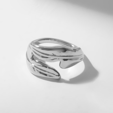 Ring "leaves" duet, silver color, dimensionless-2