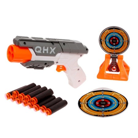 Blaster "Rotor", shoots with soft bullets, complete with a target, the color of a mix-1