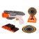 Blaster "Rotor", shoots with soft bullets, complete with a target, the color of a mix