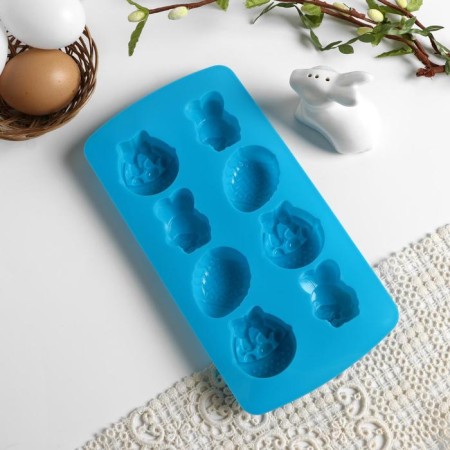 Silicone form on Easter "Easter composition", blue-2
