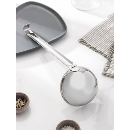 Powder for porridge, 250 ml, handle length = 30 cm, all -metal handle, silver color-1