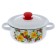 Pan, 1.5 l, enameled cover, induction, mix decor, white color