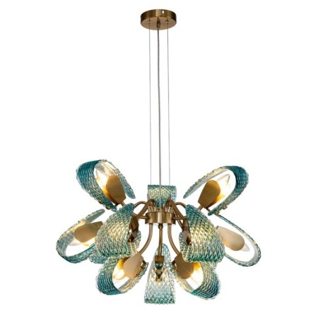 Suspended indigo lamp, 11033/12p blue. 12x40W, E14, 680x680x435/1500 mm, blue color