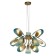 Suspended indigo lamp, 11033/12p blue. 12x40W, E14, 680x680x435/1500 mm, blue color