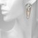 Earrings Metal "Faces" chains, color silver with gold