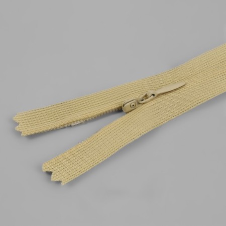 Lightning secret, No. 3, non -proceeding, locking machine, 50 cm, beige color-1