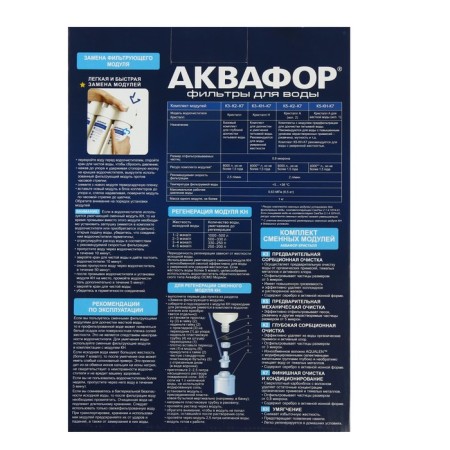A set of interchangeable cartridges for Aquaphor Crystal, K5-KN-K7, filtering-2