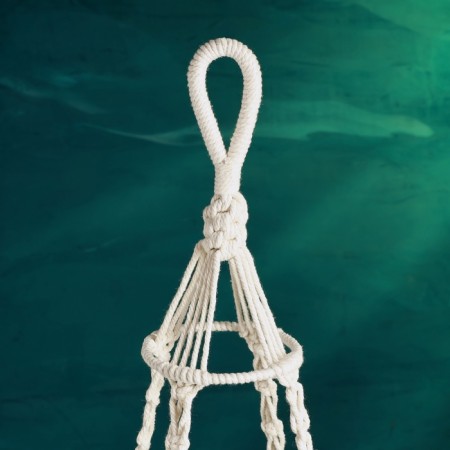 Suspended Kashpo - Macrame "Lilly" 25x25x12cm-1