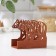 Wooden napkin "Bear", 12 × 12 × 5.5 cm, brown color