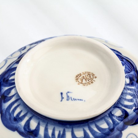 Pelmena bowl, gzhel, porcelain, 7x17 cm-3