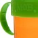 Baby playpel with solid nose, 150 ml., With handles, orange/green color