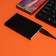 External battery Luazon PB-17, 4000 mAh, USB, 1 A, indicator, thin case, metal, black